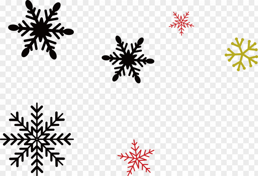 Christmas New Year Material Different Snowflakes Vector Snowflake Euclidean PNG