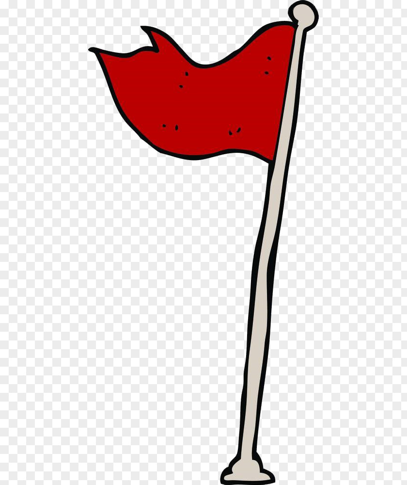 Hand Painted Red Flag Royalty-free Illustration PNG