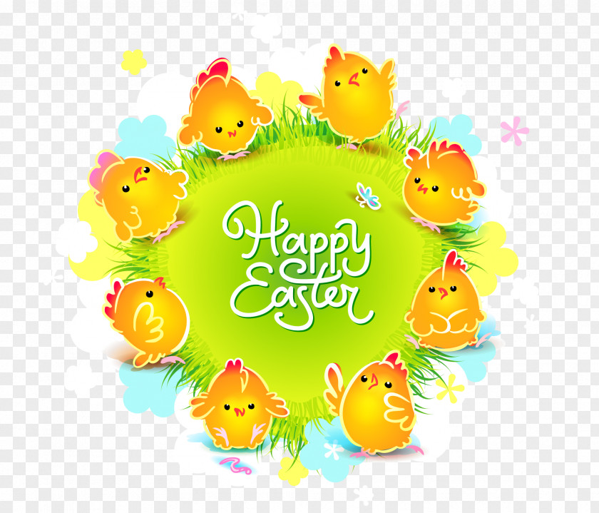 Easter Chicks Chicken Euclidean Vector Illustration PNG