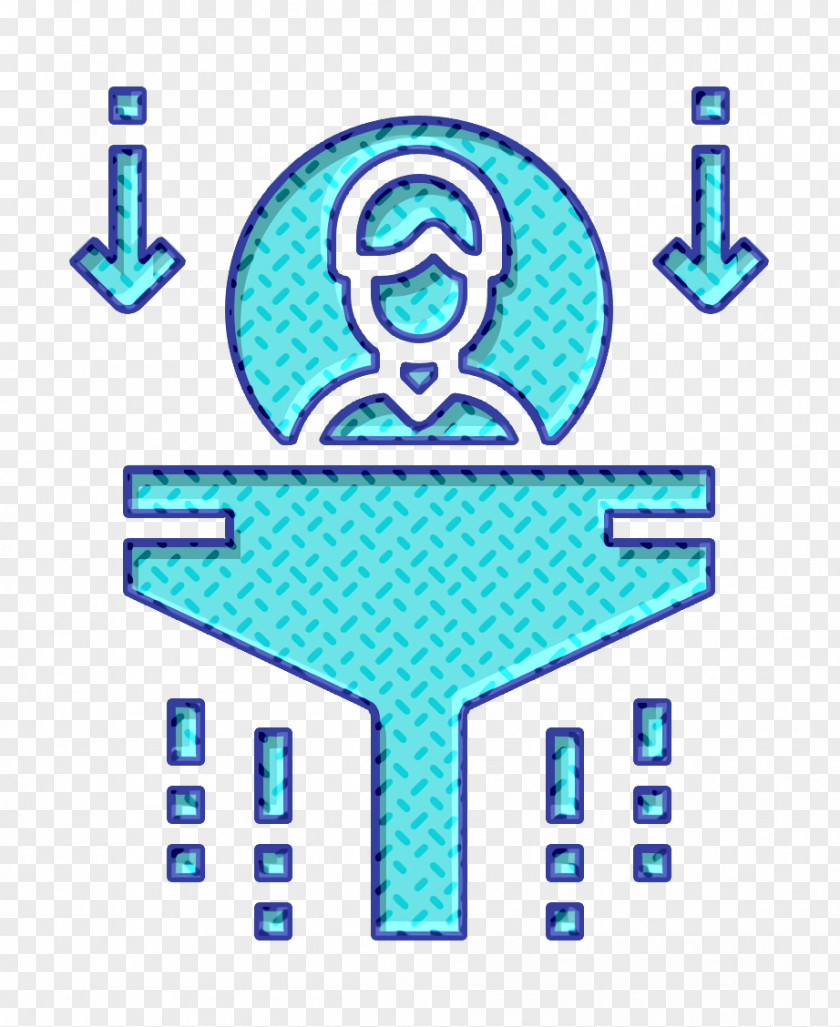 Management Icon Human Resources Funnel PNG