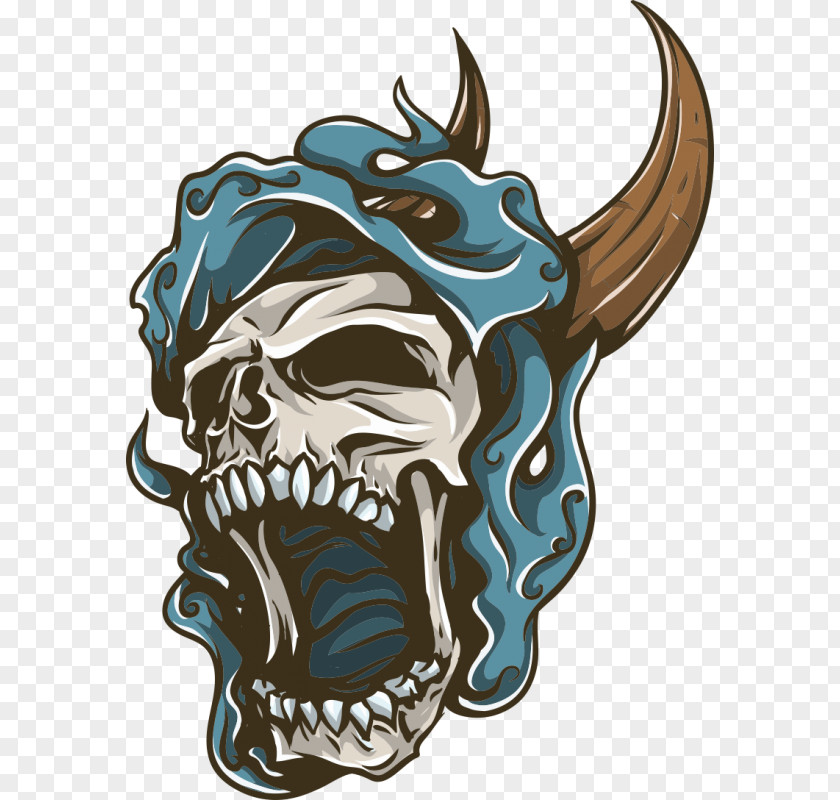 Skull Decal Sticker PNG
