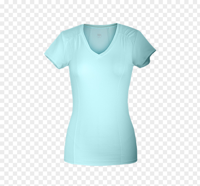 T-shirt Shoulder Sleeve Turquoise PNG