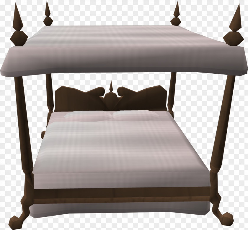 Wood Bed Frame Table Four-poster Canopy PNG