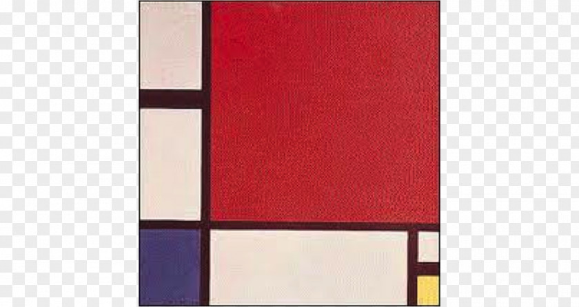 Painting Composition II In Red, Blue, And Yellow Abstract Art De Stijl PNG