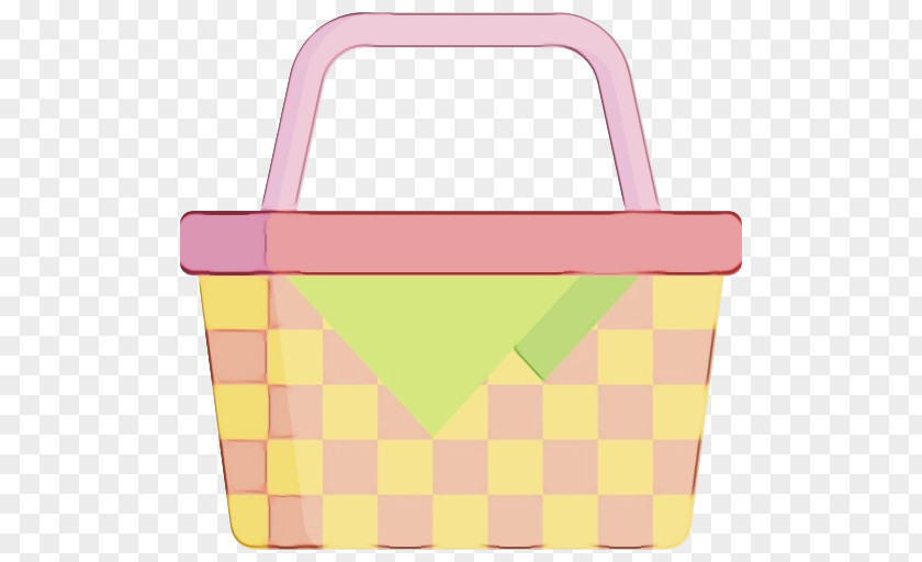 Pattern Rectangle Pink M Basket PNG