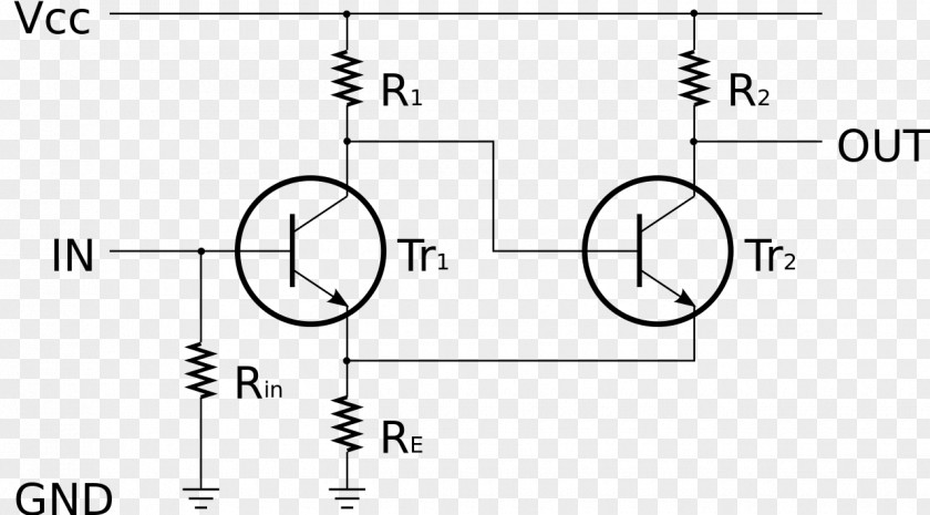 Transistor Schmitt Trigger Flip-flop Electronic Circuit PNG