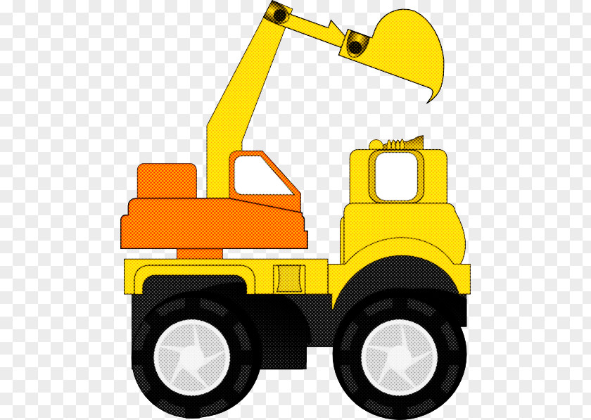 Transport Yellow Vehicle Line Construction Equipment PNG