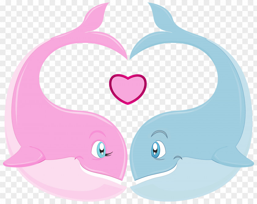 Love Marine Mammal Valentines Day Cartoon PNG