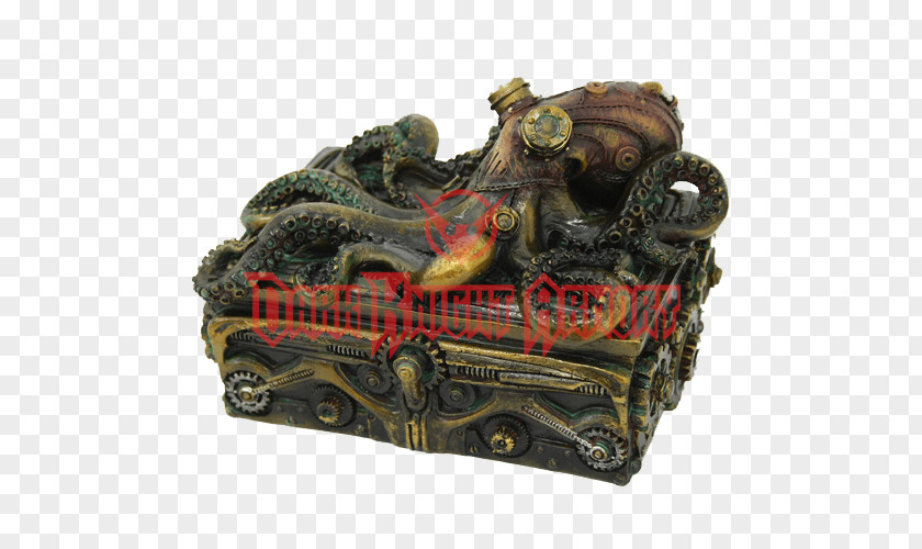 Rectangular Title Box Octopus Steampunk Decorative Collectable PNG