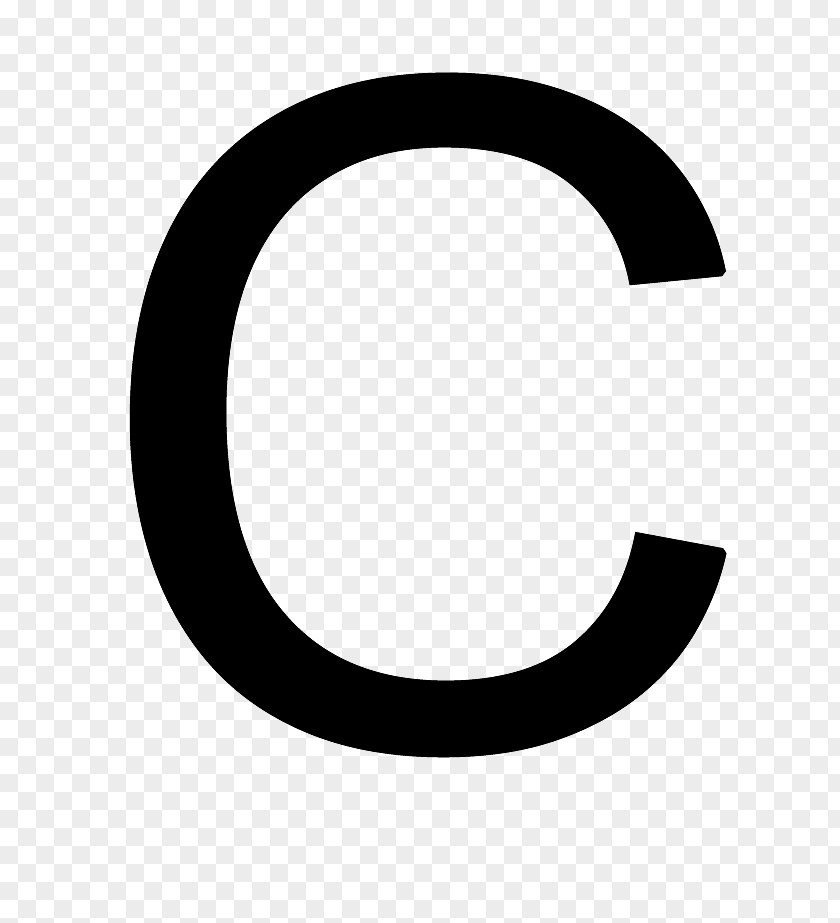Letter C Black And White Circle Pattern PNG