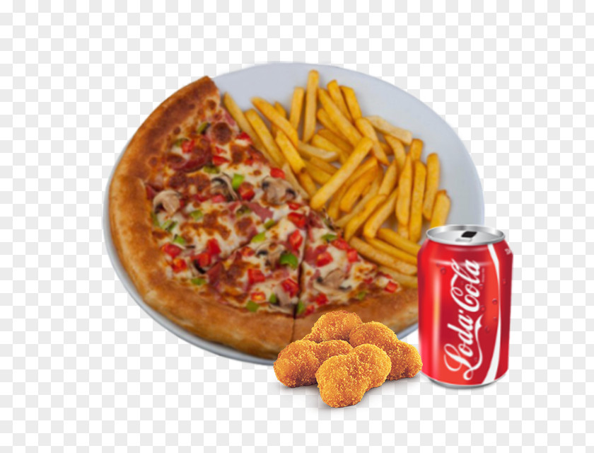 Pizza French Fries European Cuisine Full Breakfast Fast Food PNG
