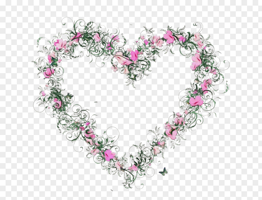 Flower Love Background Heart PNG