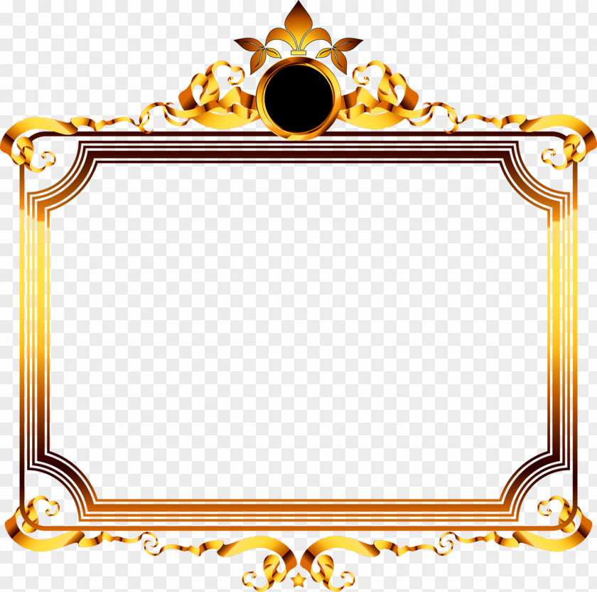 Decorative Gold Frame Download PNG