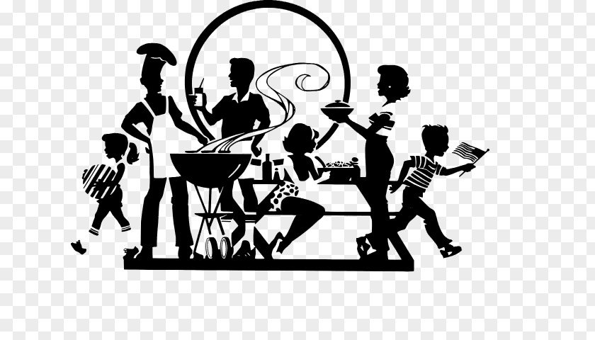 Picnic Kids Barbecue Hamburger Grilling Family Reunion PNG