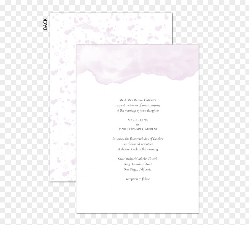 Watercolor Wedding Invitation Pink M Convite Font PNG