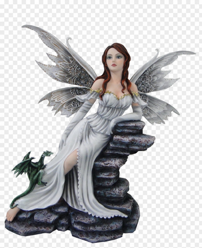 Fairy The With Turquoise Hair Figurine Statue Elf PNG