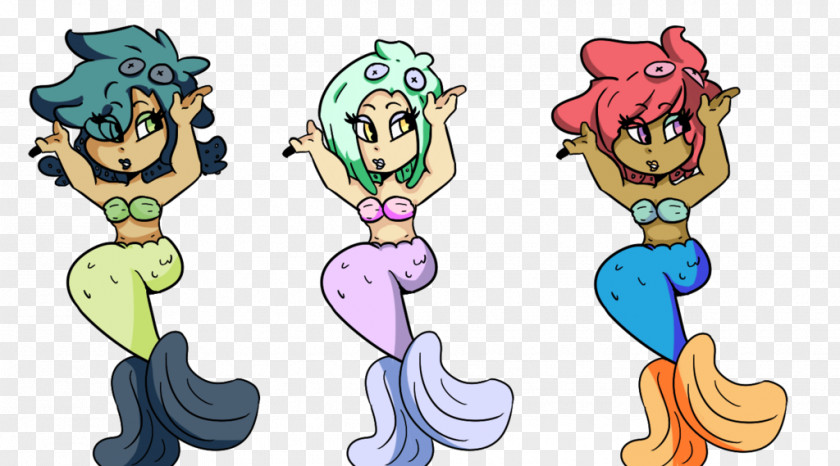 Mermaid Cuphead Fan Art Digital PNG