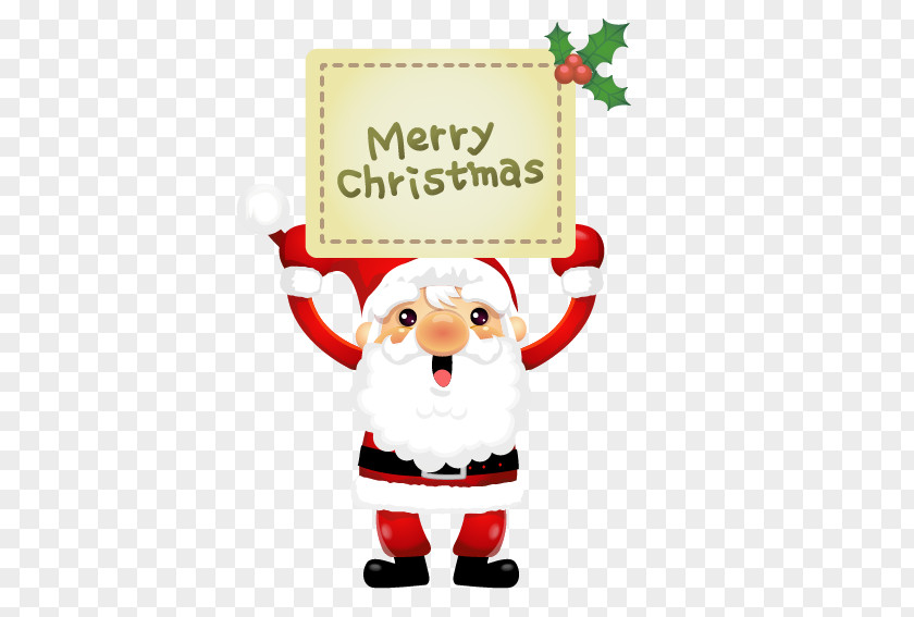 Santa Claus And Cards PNG