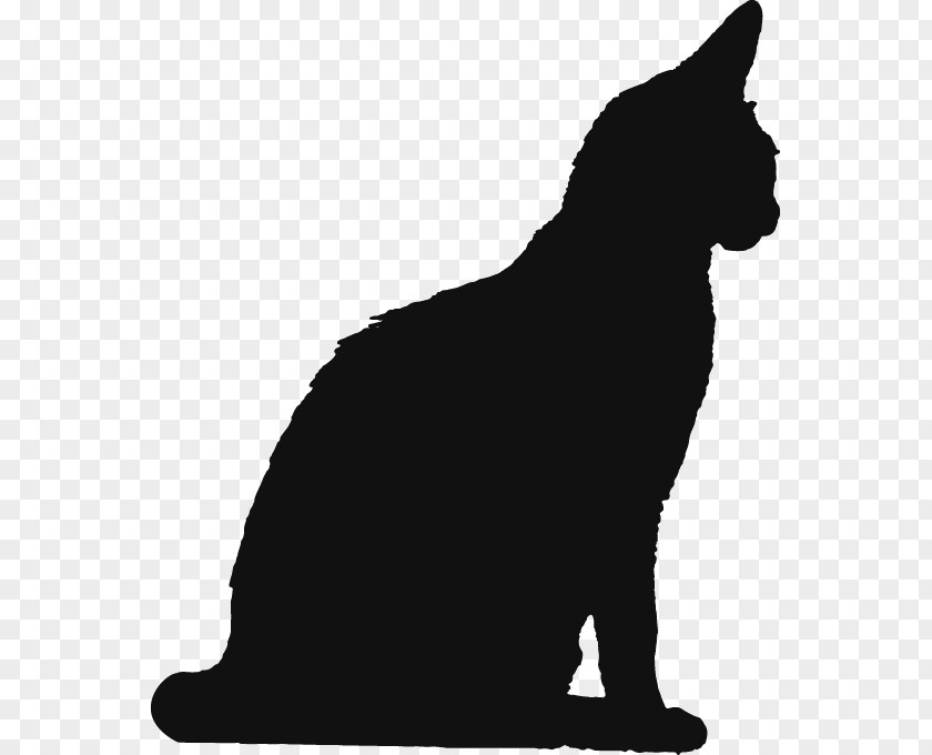 Silhouette Black Cat Manx Clip Art PNG