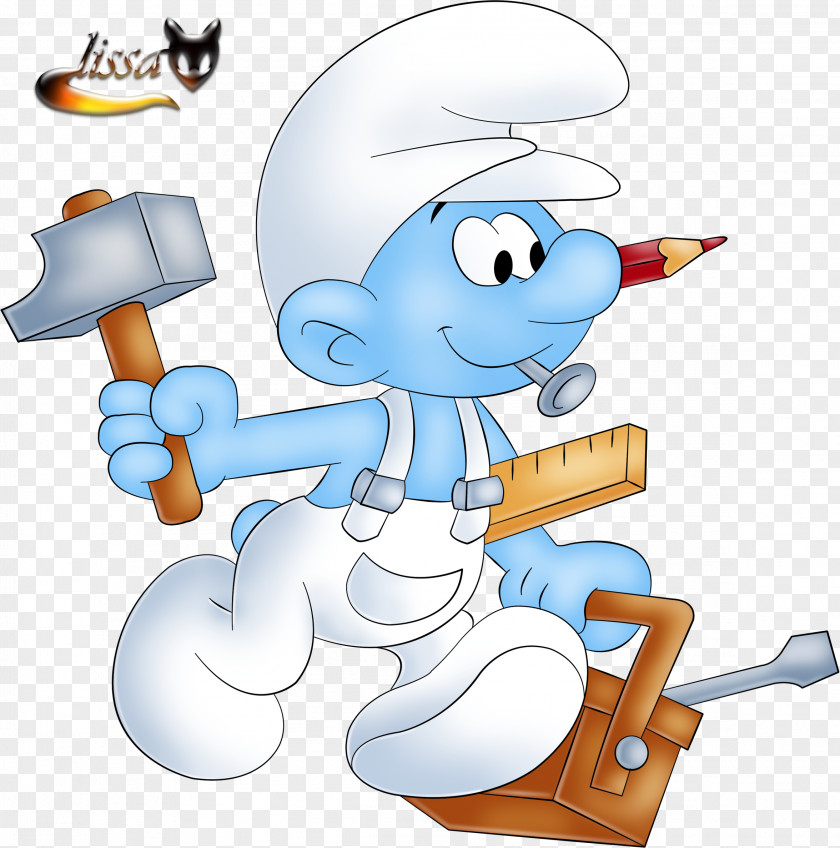 Smurfs Papa Smurf Smurfette Brainy Baby Clip Art PNG