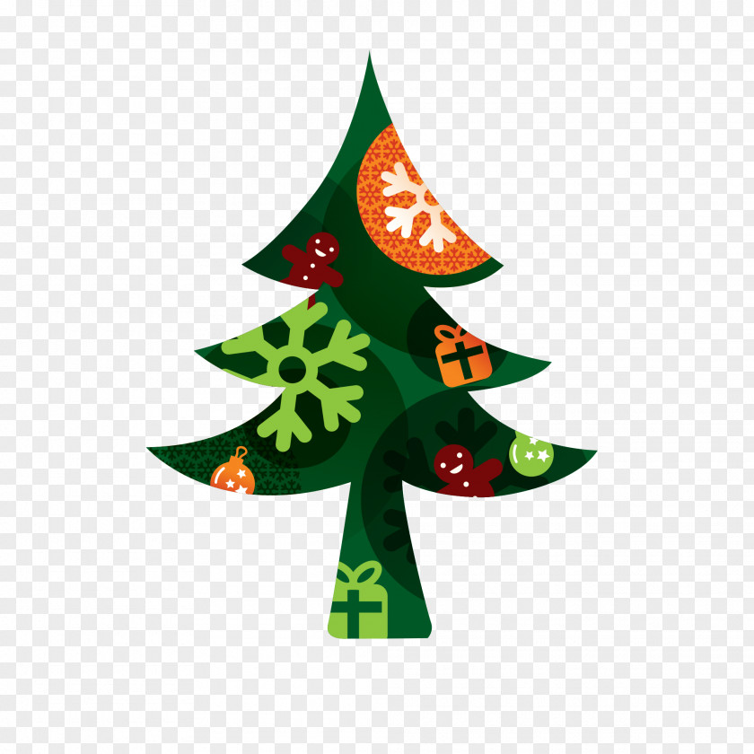 Vector Christmas Tree Card And Holiday Season PNG