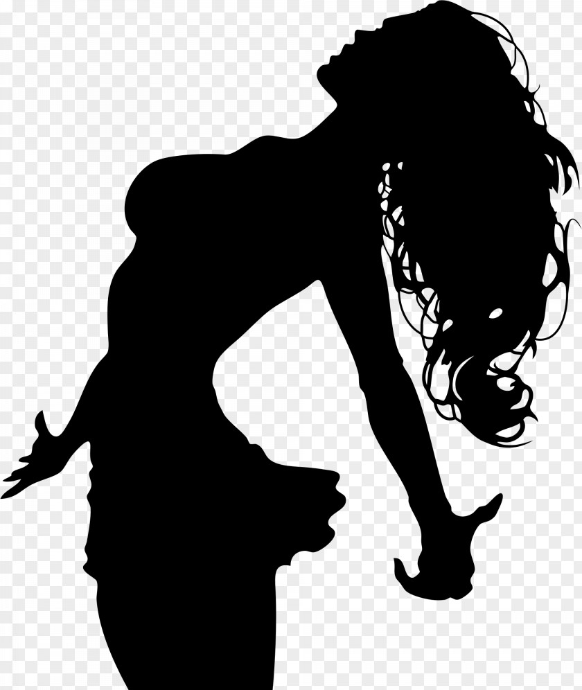 Woman Silhouette T-shirt Clip Art PNG