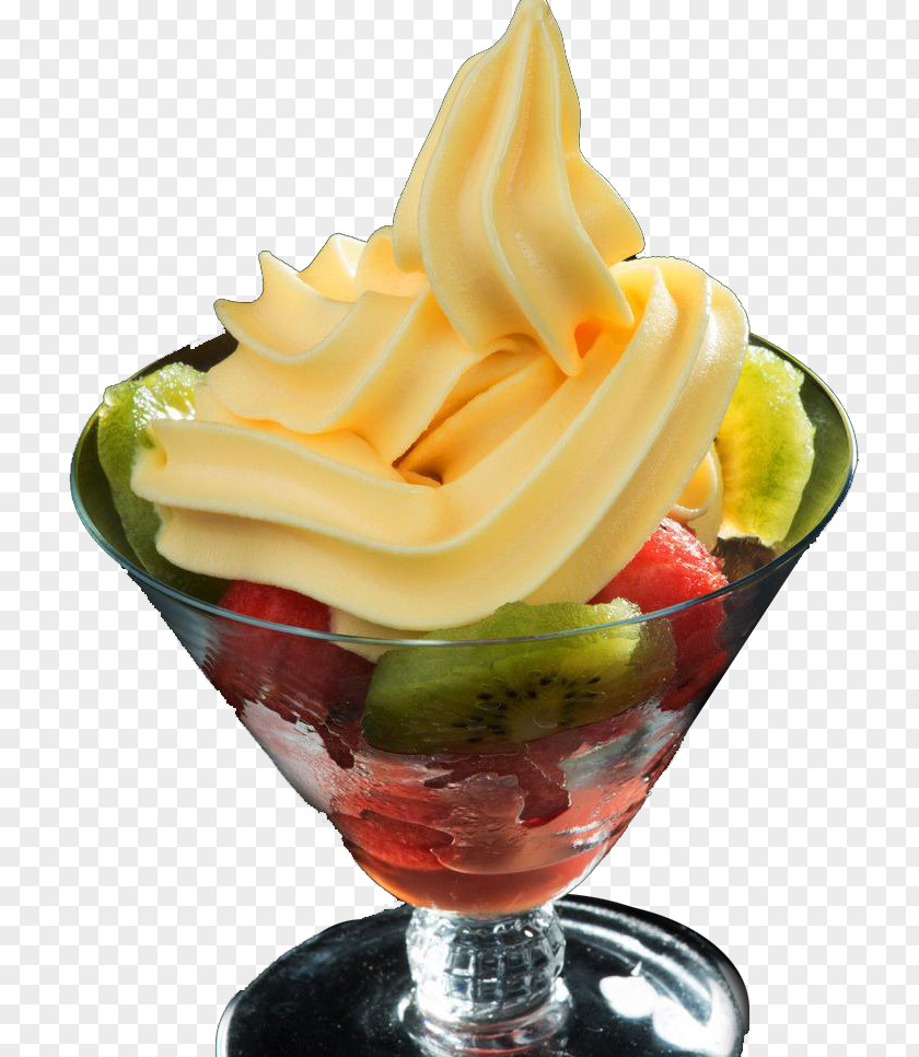 Fruit Ice Cream Sundae Frozen Yogurt Knickerbocker Glory PNG