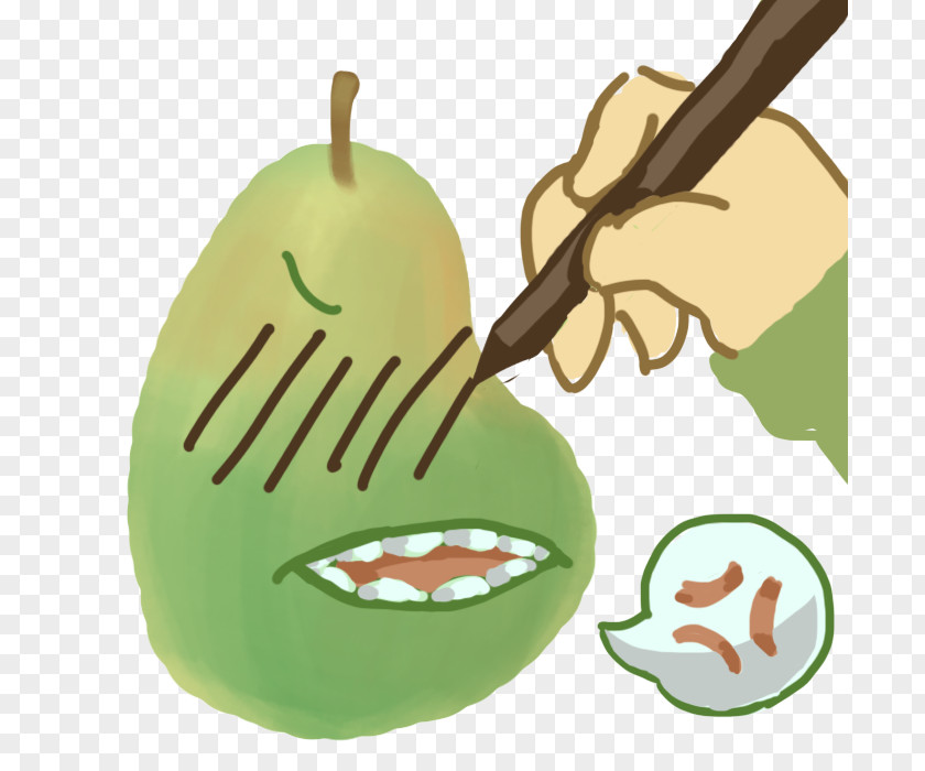 Pear Kiwifruit Apple Cartoon PNG