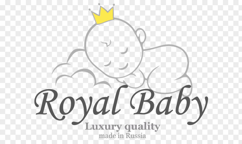 Royal Baby Line Art Cartoon Logo Clip PNG