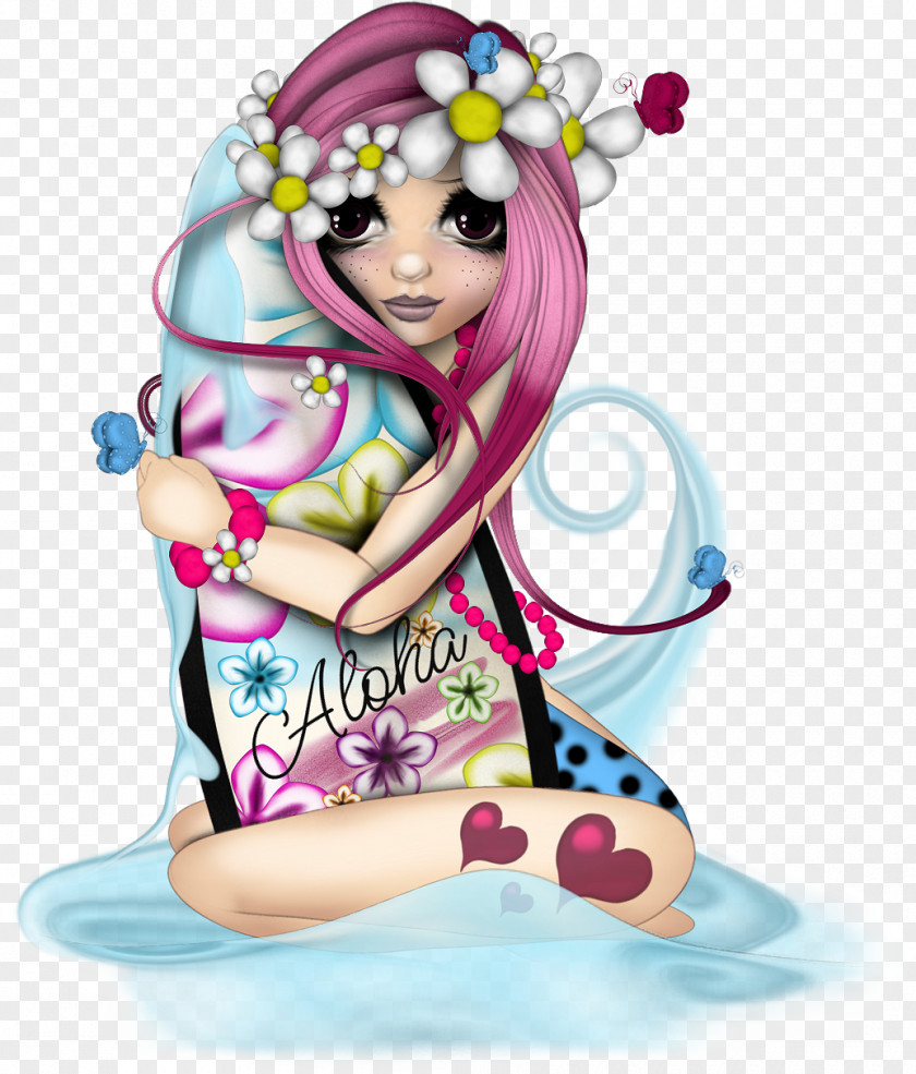 Aloha Summer Collage Pin Gothic Art PNG