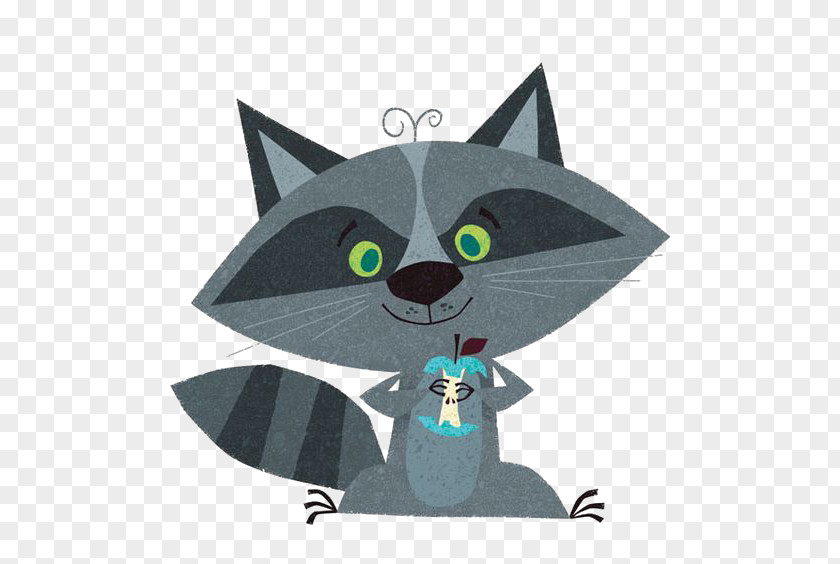 Cartoon Raccoon Drawing Whiskers Illustration PNG