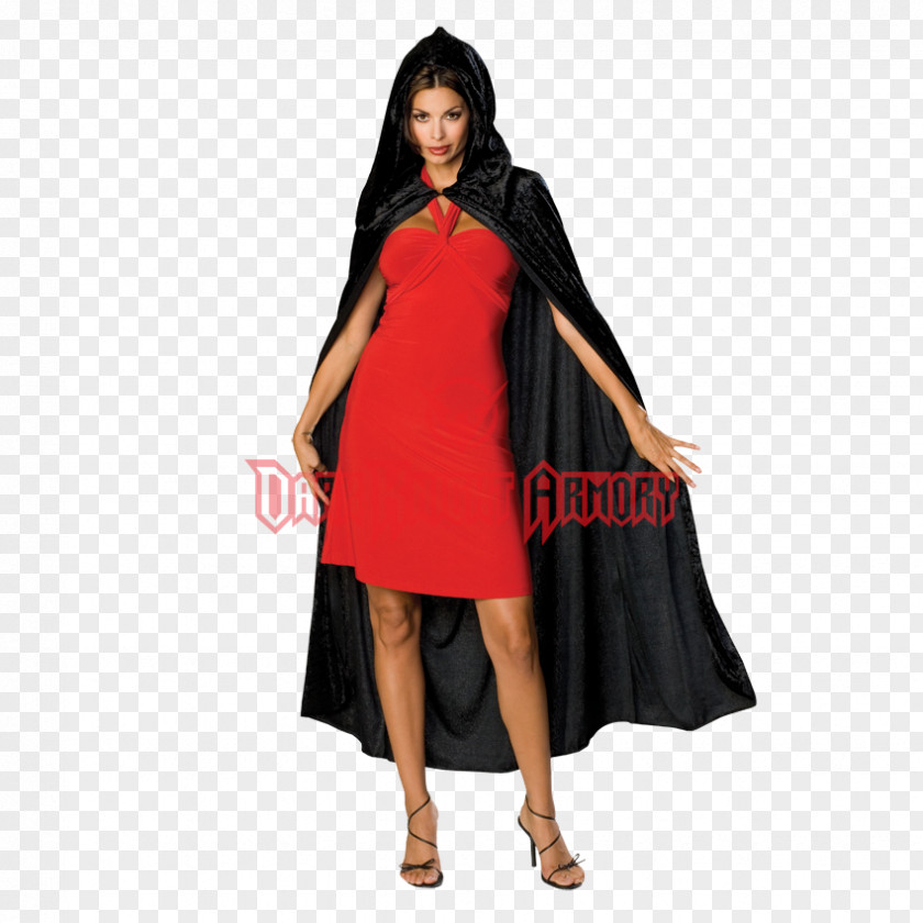 Cloak&dagger Robe Velvet Cape Cloak Hood PNG