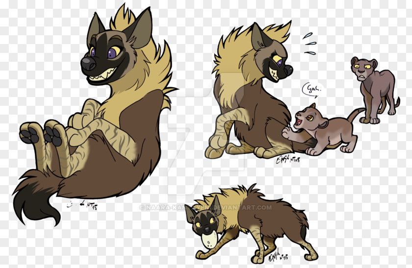 Hyena Brown Lion Drawing Spotted PNG