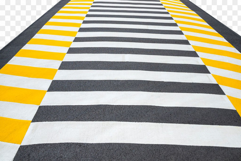 Yellow Zebra Crossing Pedestrian Sidewalk Clip Art PNG