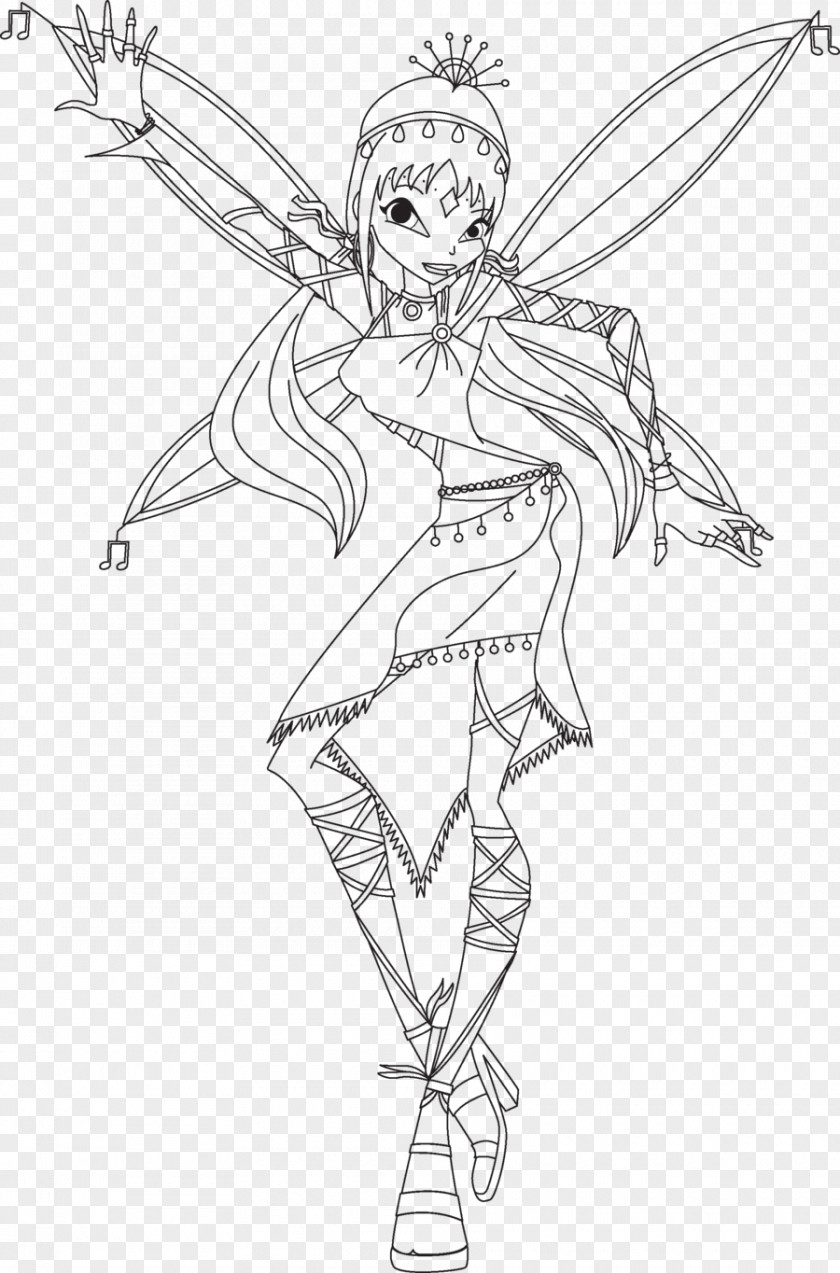 Enchantix Winx Musa Stella Coloring Book Colouring Pages Image PNG