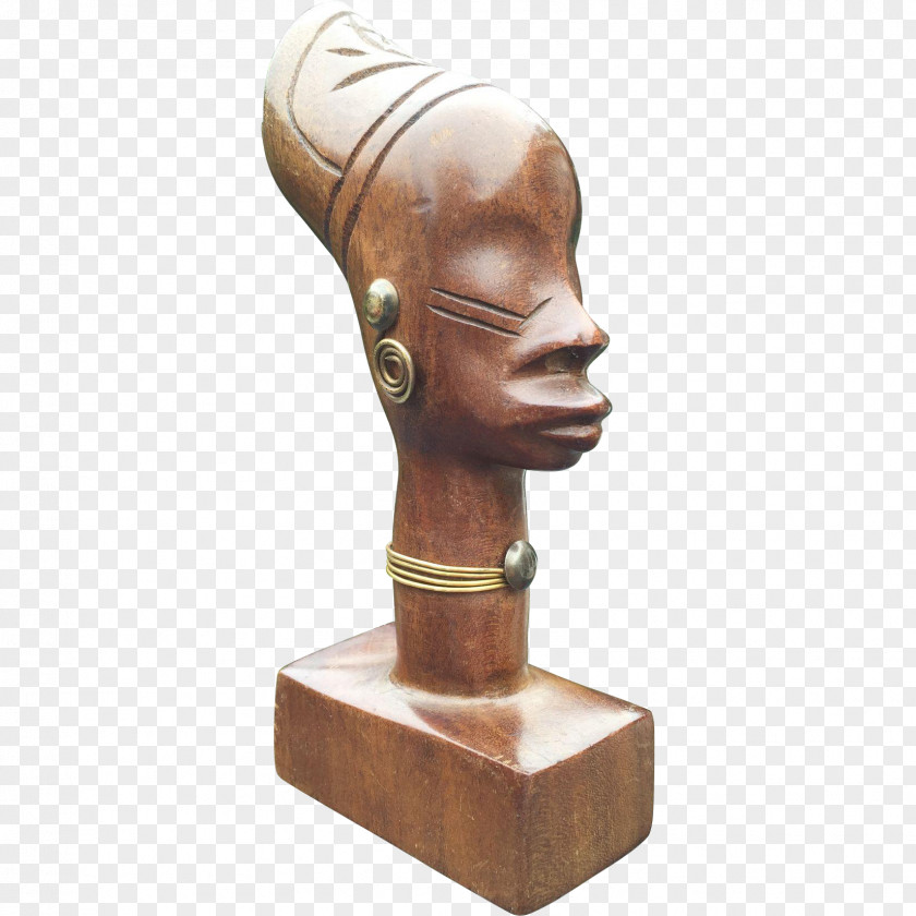 Stone Sculpture African Bust Statue PNG