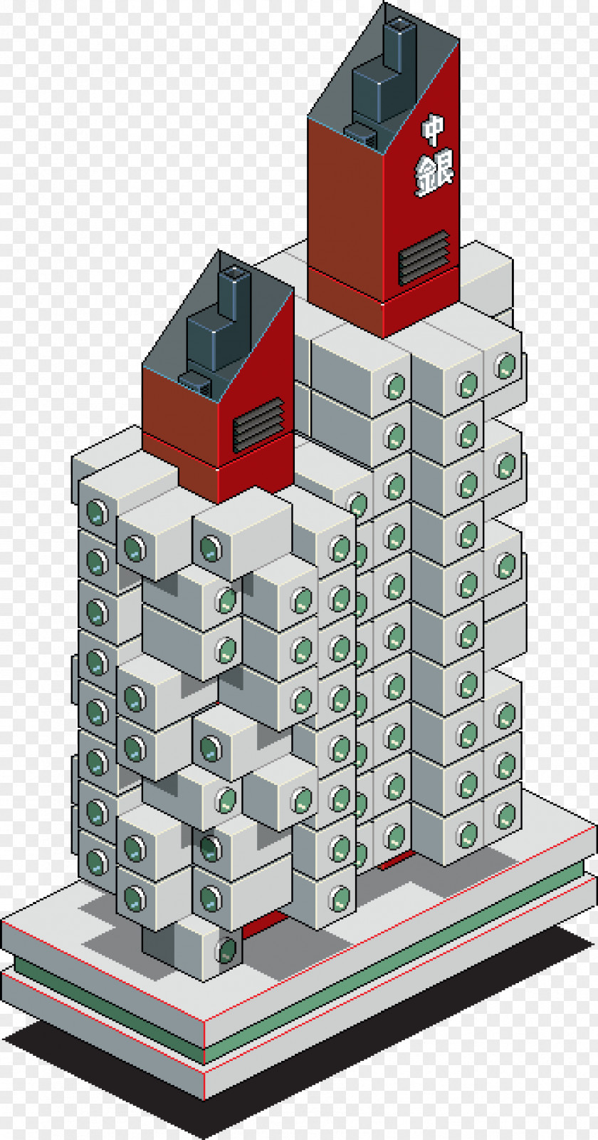 Buildings Nakagin Capsule Tower Architecture Building Plan PNG