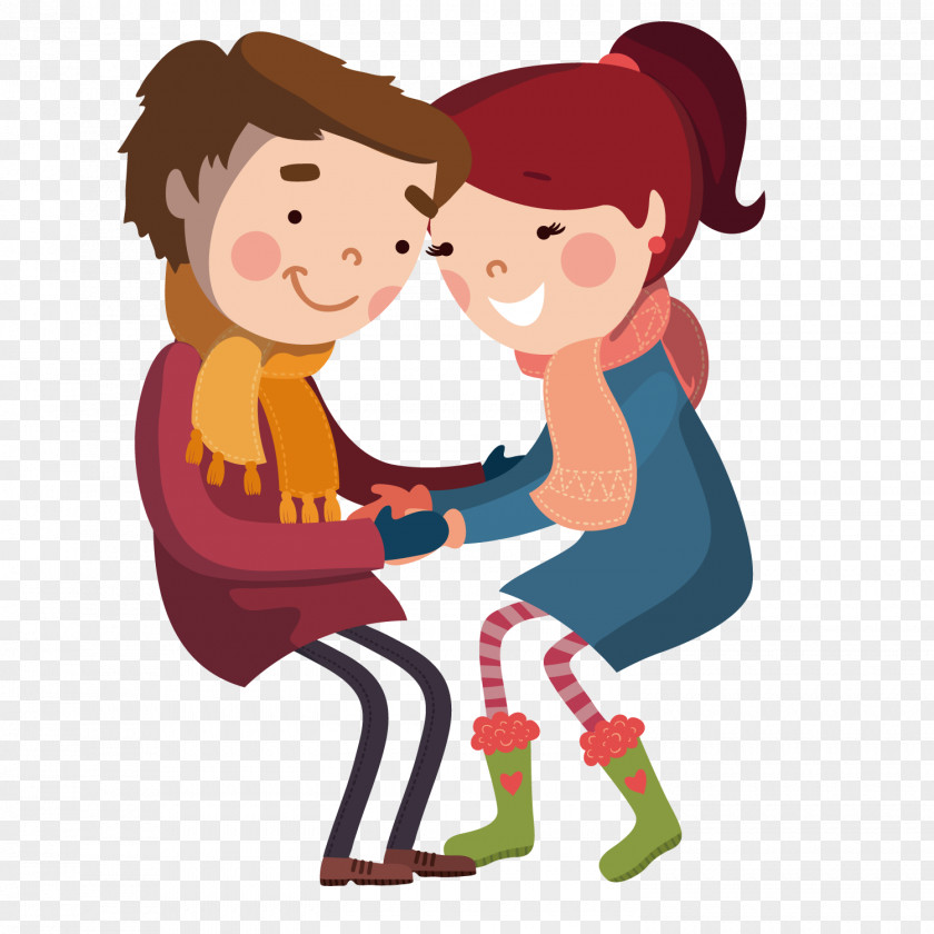 Cute Couple Woman PNG