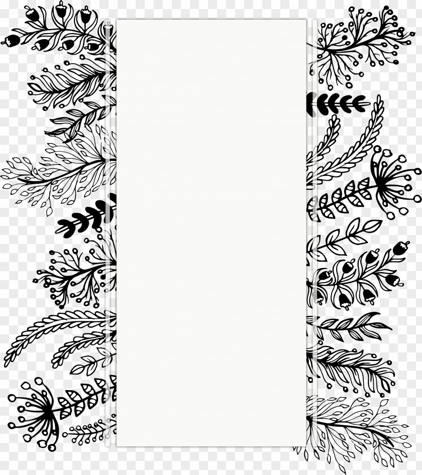 Hand Painted Wildflower Weed Decoration Title Box PNG