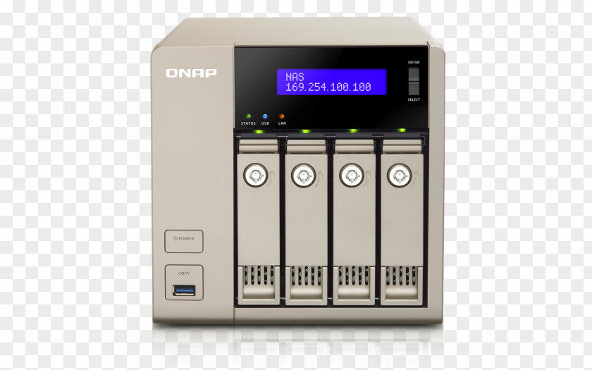 QNAP TVS-463 Network Storage Systems Data Systems, Inc. TS-463U-RP-4G/32TB-IW PRO 4 Bay NAS PNG