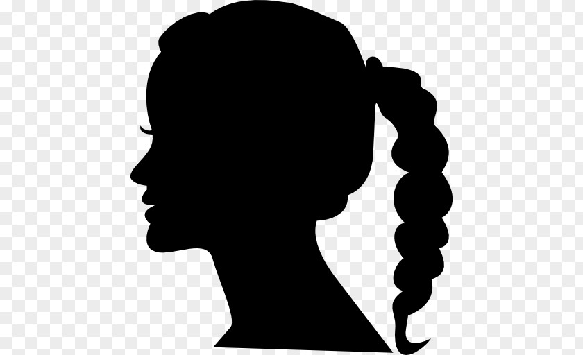 Silhouette Woman Female Hair PNG