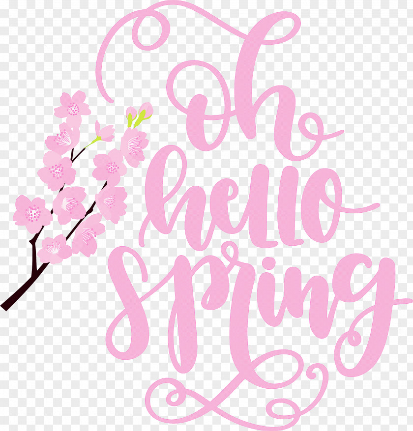 Hello Spring Oh PNG