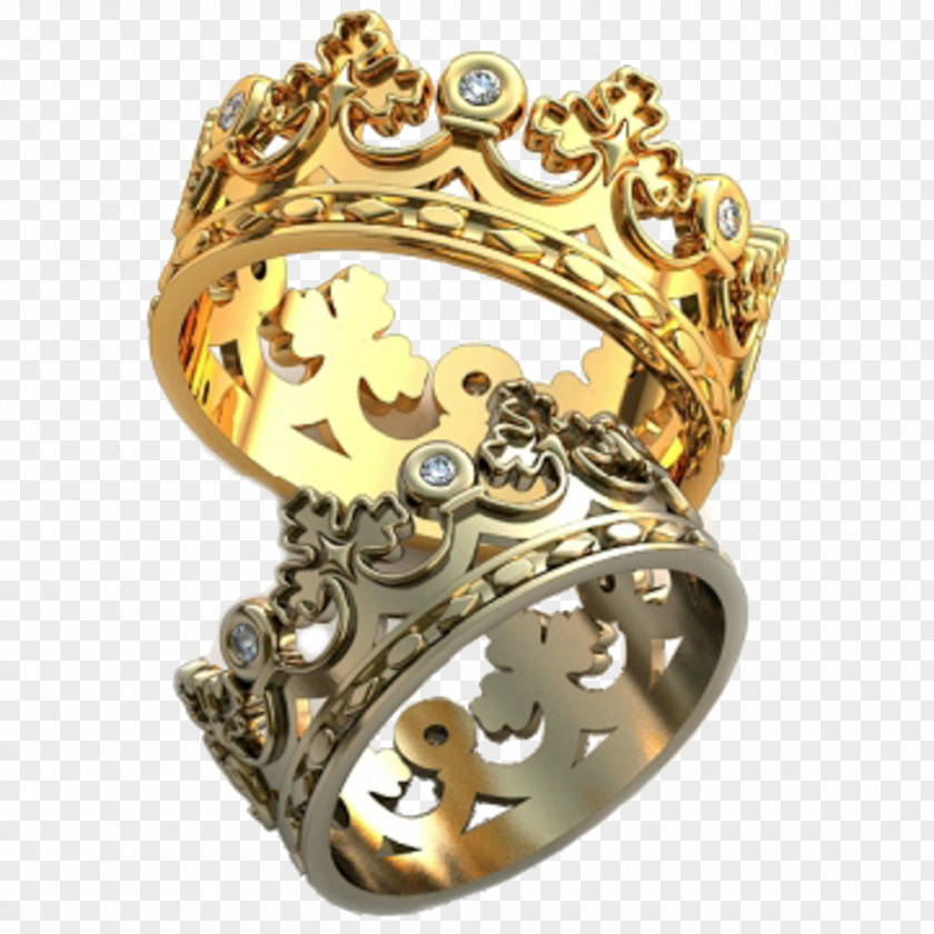 Ring Wedding Gold Crown Silver PNG