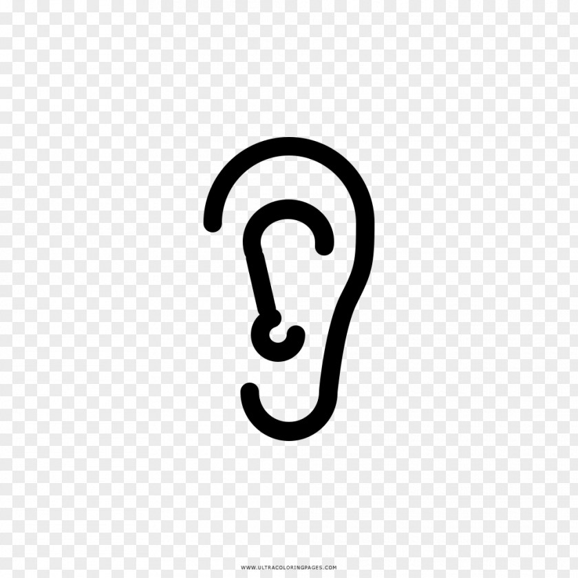 Ear Drawing Coloring Book Ausmalbild Einfach Und Frei PNG