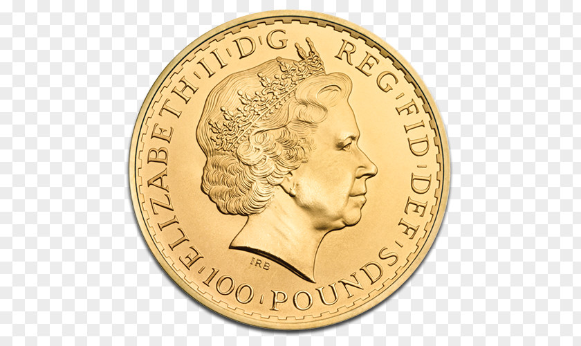 Gold Britannia Bullion Coin PNG