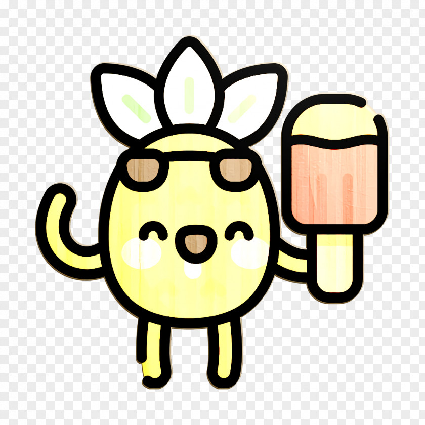 Popsicle Icon Pineapple Character Summer PNG