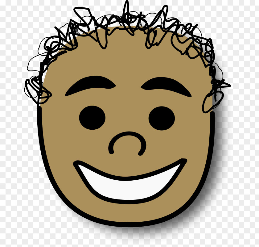 Unsolicited Curly Hair Boy Anger Avatar Smiley Clip Art PNG