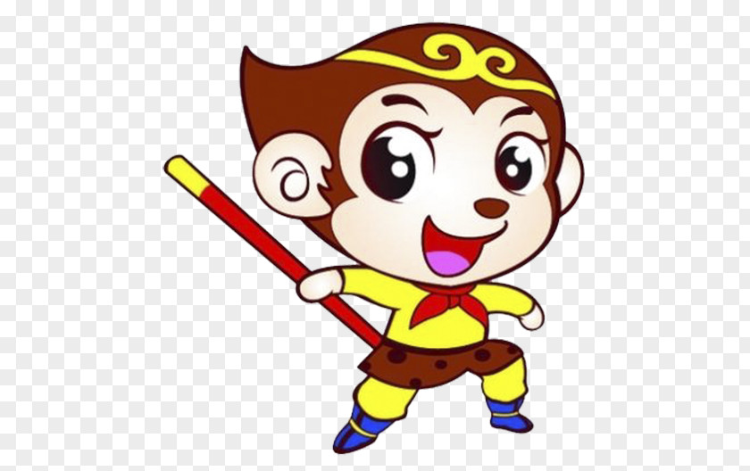 A Cartoon Monkey With Curse Sun Wukong Journey To The West Chinese Zodiac PNG