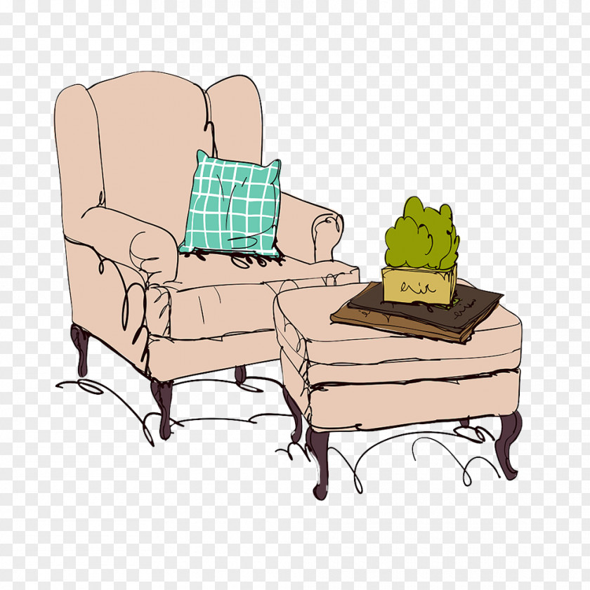 Couch Fort Chair Design Illustration Furniture PNG
