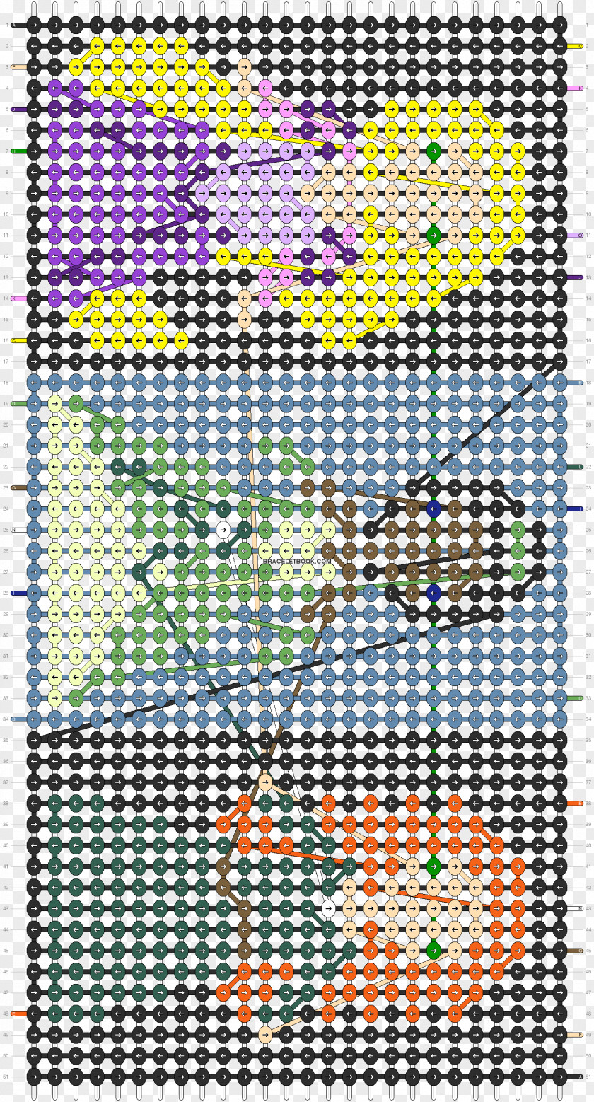 Friendship Bracelet Cross-stitch Bead Pattern PNG